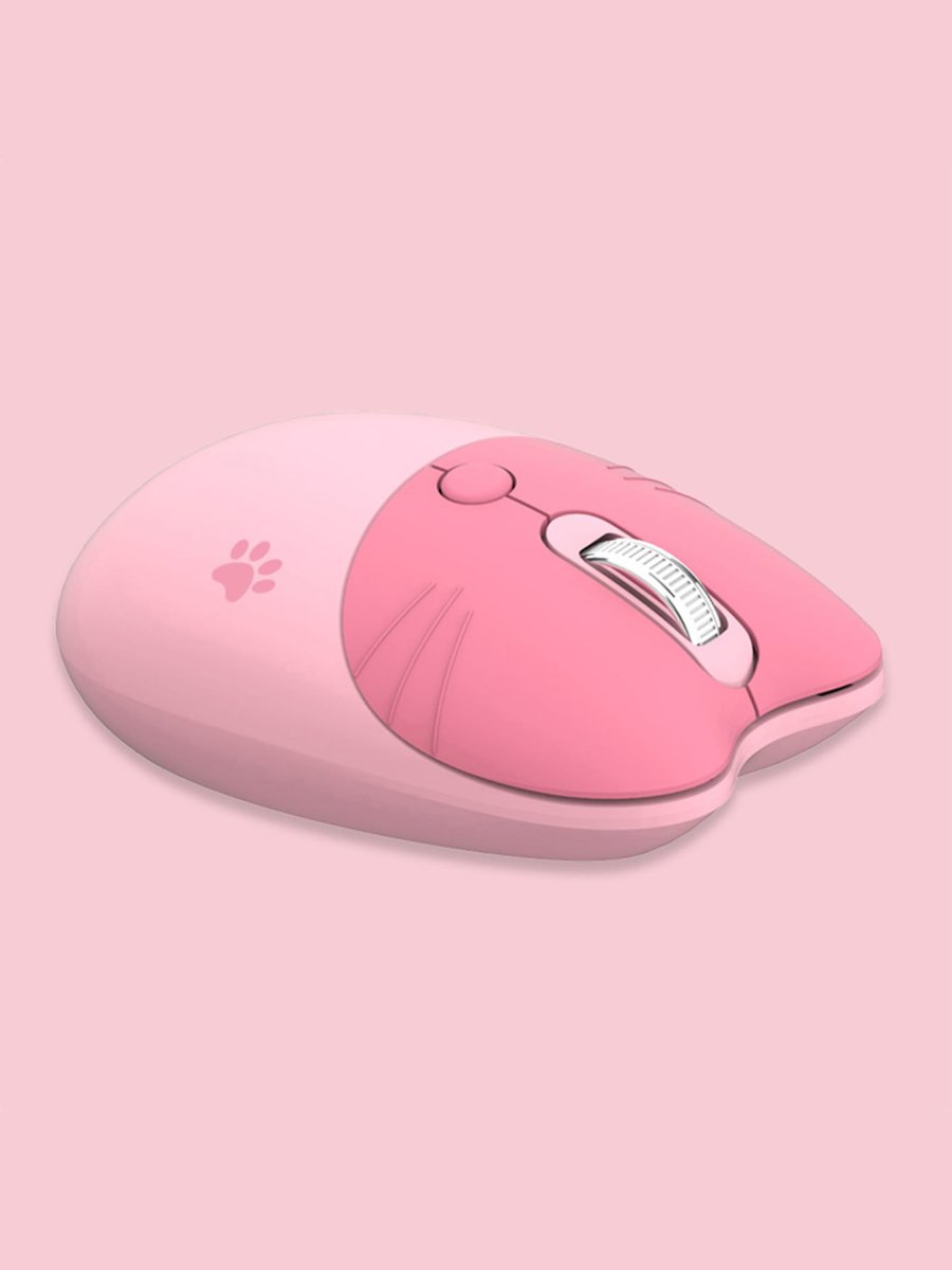 H4562P MOFII Ratón Inalámbrico M3 con Patrón De Pata De Gato Lindo Y Ligero Y Forma De Oreja De Gato, Adecuado Para Windows, PC, Computadoras Portátiles, Computadoras De Escritorio, Rosa - Imagen 7