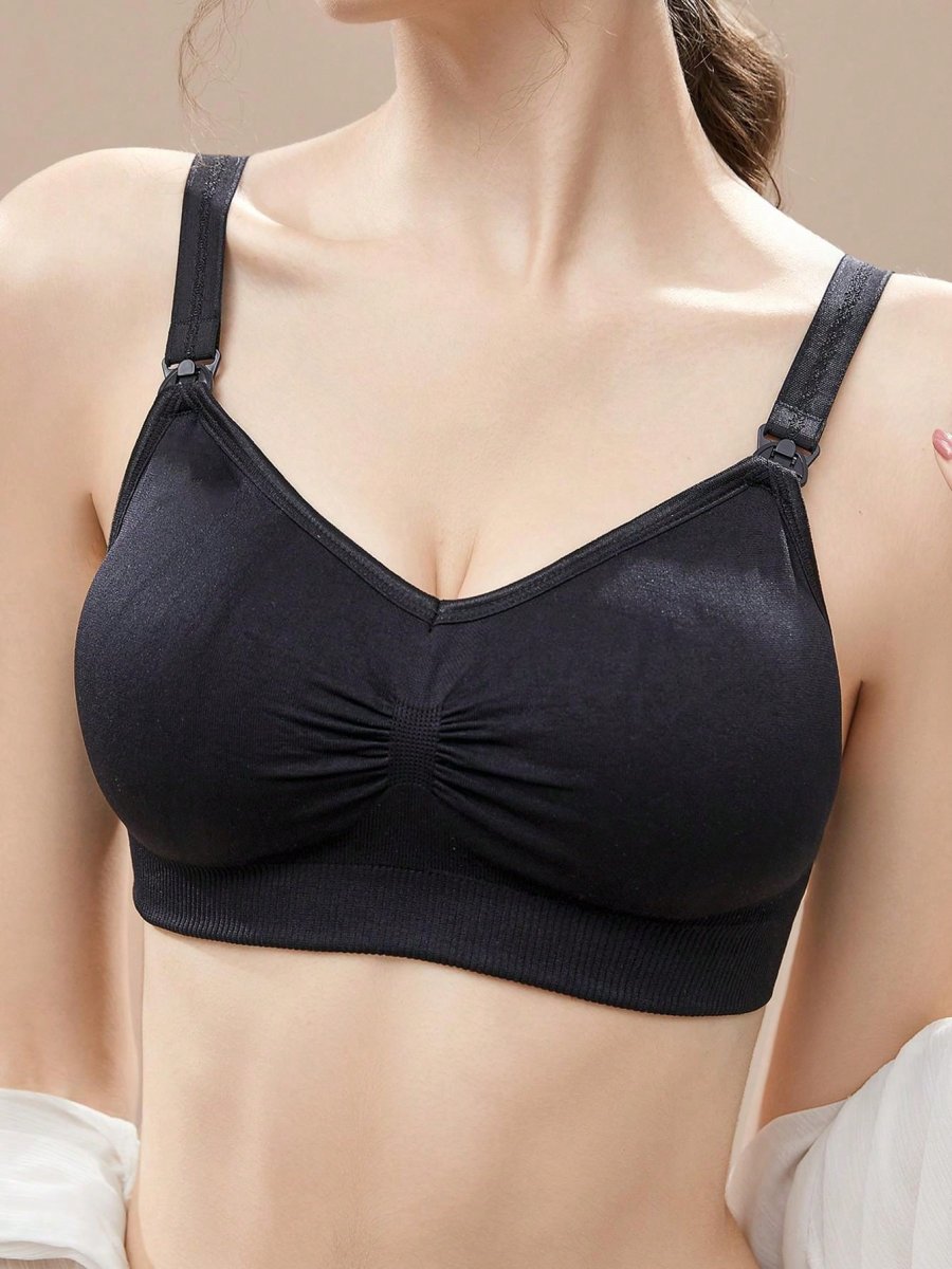 H5670P Sostén de maternidad para lactancia, sin alambre, acolchado, realzador, con soporte anti-caÃda, color beige para mamá - Imagen 7