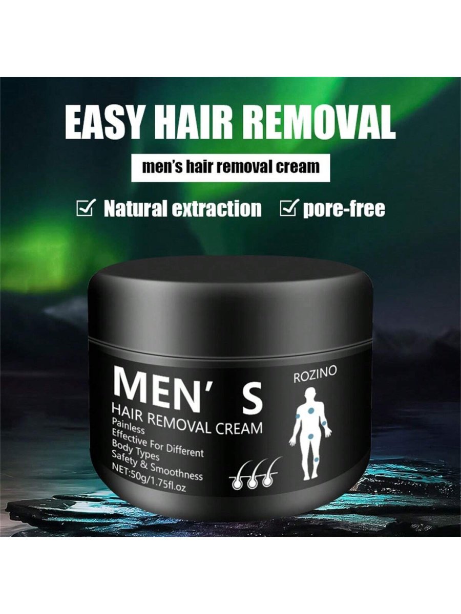 H3582P Crema Depilatoria Profesional Para Hombres De 50g, Crema Depilatoria Para Hombres Sin Dolor, Adecuada Para Diferentes Tipos De Cuerpos Y Partes, Fácil De Usar, A Base De Extractos Naturales Y No Irritante - Imagen 7