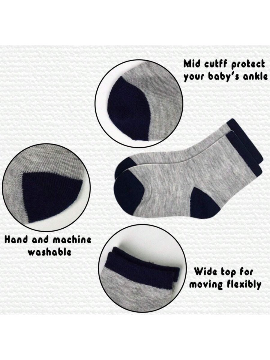 H2970P Calcetines Para Niños, 24 Pares De Tubos Multicolores Para Niños Y Niñas (de 1 A 14 Años), Conjunto De 24 Pares De Calcetines Para Niños Pequeños - Imagen 5