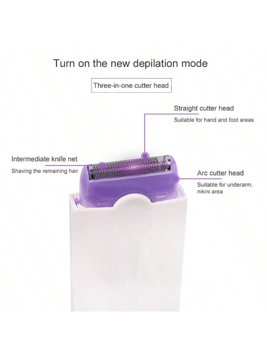 H1360P 1 Pieza Dispositivo Eléctrico De Eliminación De Vello, Dispositivo De Afeitado Unisex Con Sensor De Movimiento, Dispositivo De Afeitado Femenino Con Luz Azul, Depilador Femenino - Imagen 5