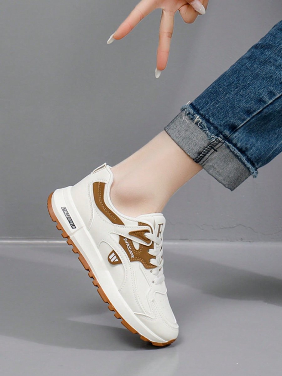 H4910P Nuevas Zapatillas Blancas De Encaje Transpirables Para Mujer Para Estudiantes En Primavera, Zapatos Deportivos De Moda Y Tendencia - Imagen 7