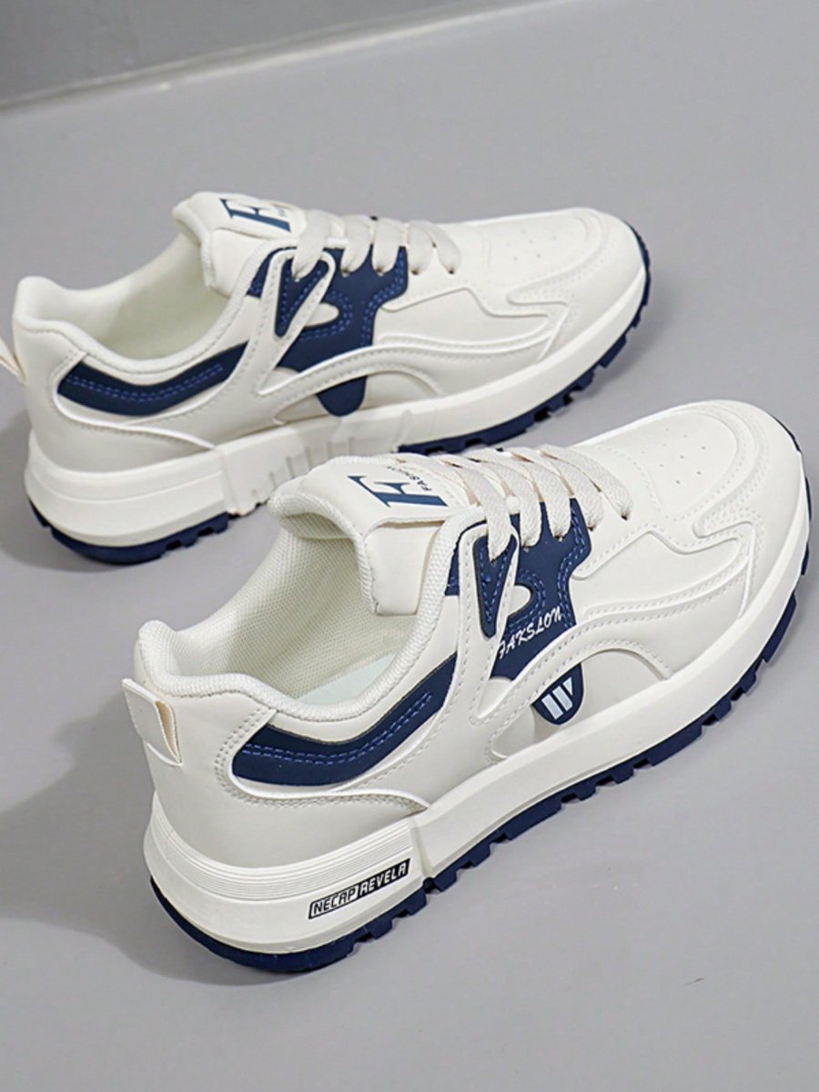 H4910P Nuevas Zapatillas Blancas De Encaje Transpirables Para Mujer Para Estudiantes En Primavera, Zapatos Deportivos De Moda Y Tendencia - Imagen 9