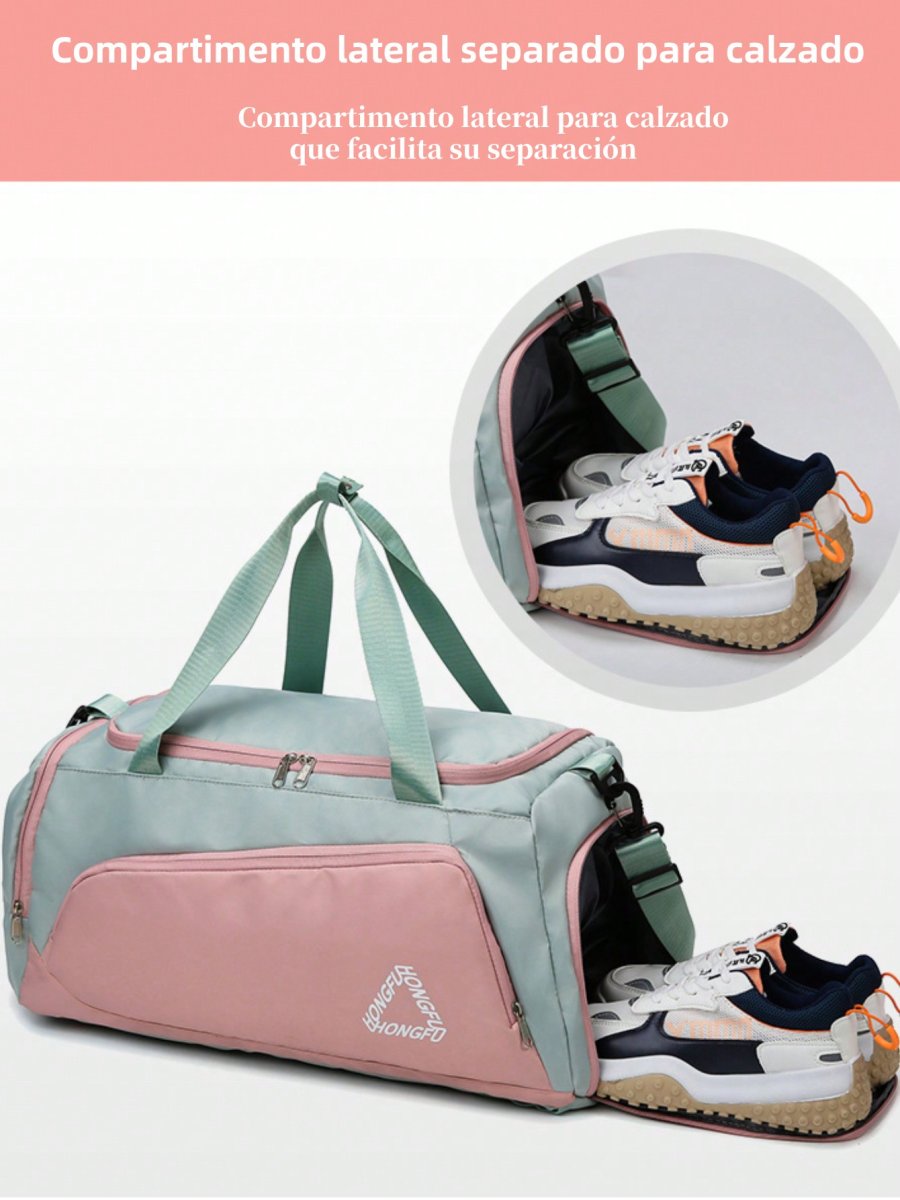 H2712P Bolsa Viaje Gran Capacidad, Bolsa Viaje Plegable para Hombres y Mujeres Bolsa Tote con Compartimientos Bolsa Deportiva Resistente al Agua Adecuadas Perfecta Gimnasio, Natación y Viaje,Maleta Deportiva Bolsa Gym Viaje Mochila Fitness Bag,Bolsa de Deporte - Imagen 8