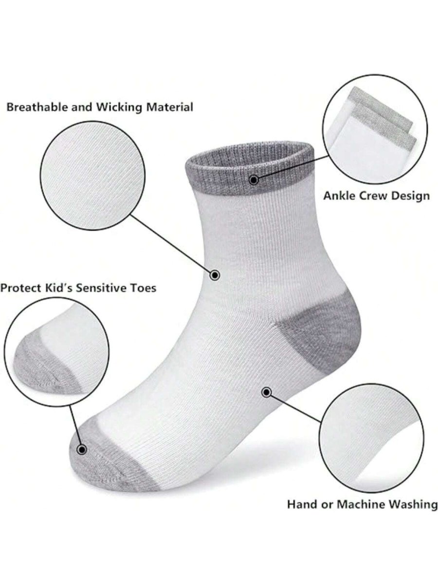 H2970P Calcetines Para Niños, 24 Pares De Tubos Multicolores Para Niños Y Niñas (de 1 A 14 Años), Conjunto De 24 Pares De Calcetines Para Niños Pequeños - Imagen 4
