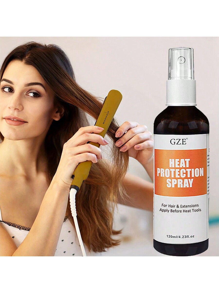 H4072P Gze Spray Protector Térmico Con Aceite De Ricino: Protector Térmico De Grado Profesional, Acondicionador Sin Aclarado, Spray Anti-frizz Y De Brillo, Tratamiento Reparador Para El Cabello Dañado, Seco Y Con Frizz – Complejo Protector Térmico Para Brillo Y