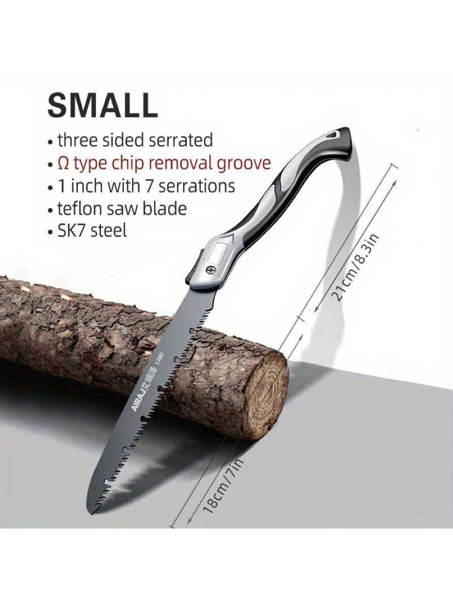 H5600P Sierra plegable AIRAJ para carpinterÃa, sierra de podar multifunción plegable para cortar madera afilada, cuchillo de tala y jardÃn para camping al aire libre - Imagen 7
