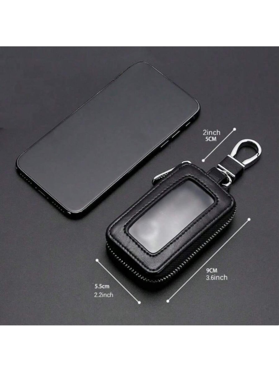 H1380P 1 Pieza Funda Universal Para Llave De Coche, Sostenedor De Llave Fob Inteligente Para Llave Fob Remota, Hay Cuatro Colores Disponibles Para El Sostenedor De Llaves: Vino Tinto, Negro, Azul, Marrón - Imagen 3