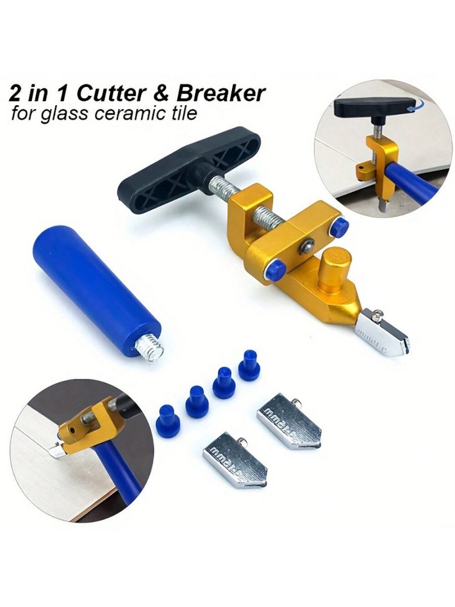 H1328P 1 Pieza Cortador De Vidrio Para Mosaicos, Rueda De Cuchilla De Cerámica Trituradora De Vidrio, Abridor De Agujeros De Diamante, Espátula De Cerámica, Accesorio De Herramienta De Mano De Corte Con Boquilla Para Cortar Baldosas De Vidrio De Construcción - Imagen 4