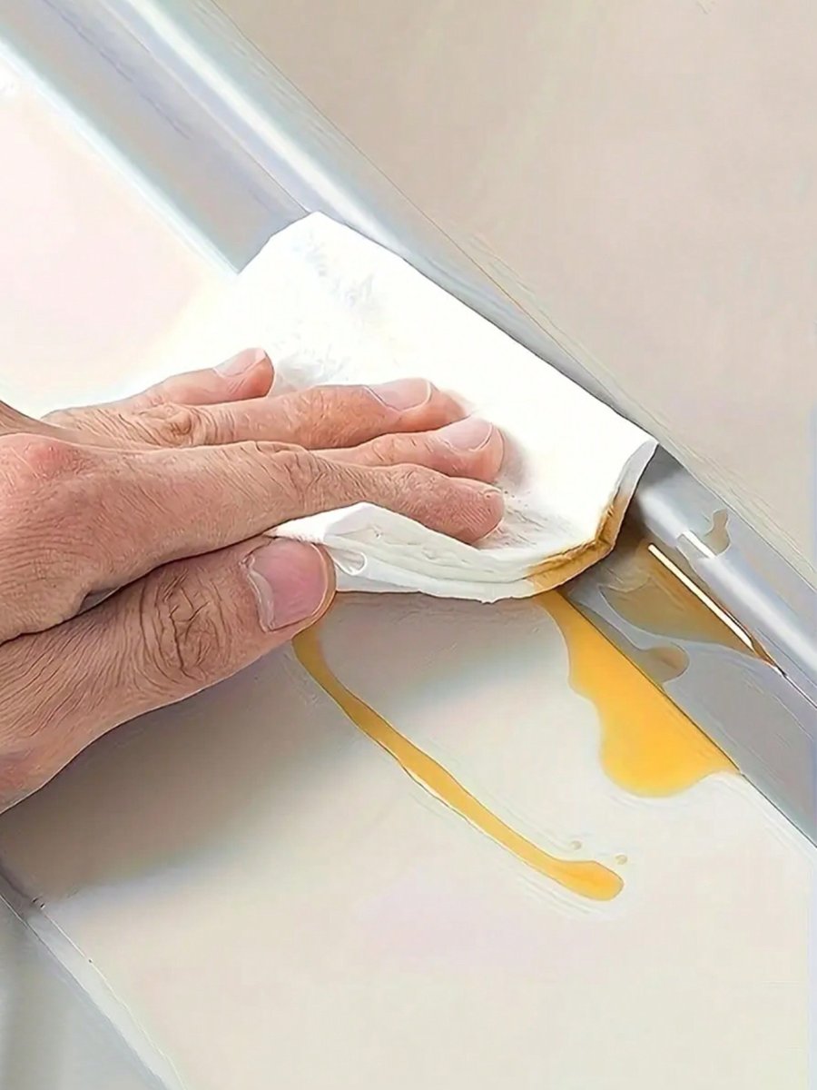 H2000P 1 rollo de cinta blanca impermeable y resistente al moho, tira de sellado autoadhesiva, tira de calafateo, adhesivo de calafateo, cinta de sellado impermeable de calafateo, adhesivo de borde de pared impermeable y de fregadero, suministros de limpieza, di - Imagen 7