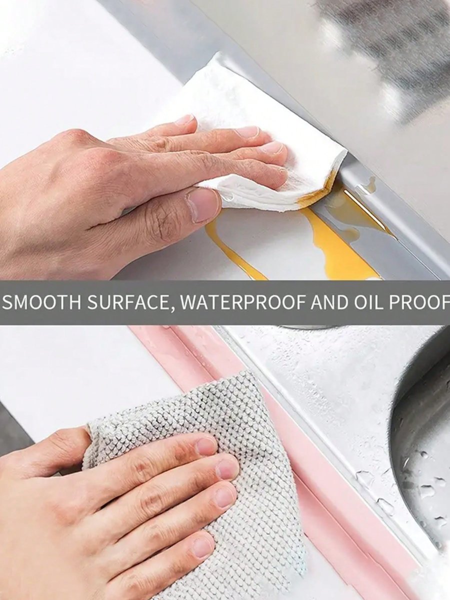 H2000P 1 rollo de cinta blanca impermeable y resistente al moho, tira de sellado autoadhesiva, tira de calafateo, adhesivo de calafateo, cinta de sellado impermeable de calafateo, adhesivo de borde de pared impermeable y de fregadero, suministros de limpieza, di - Imagen 8