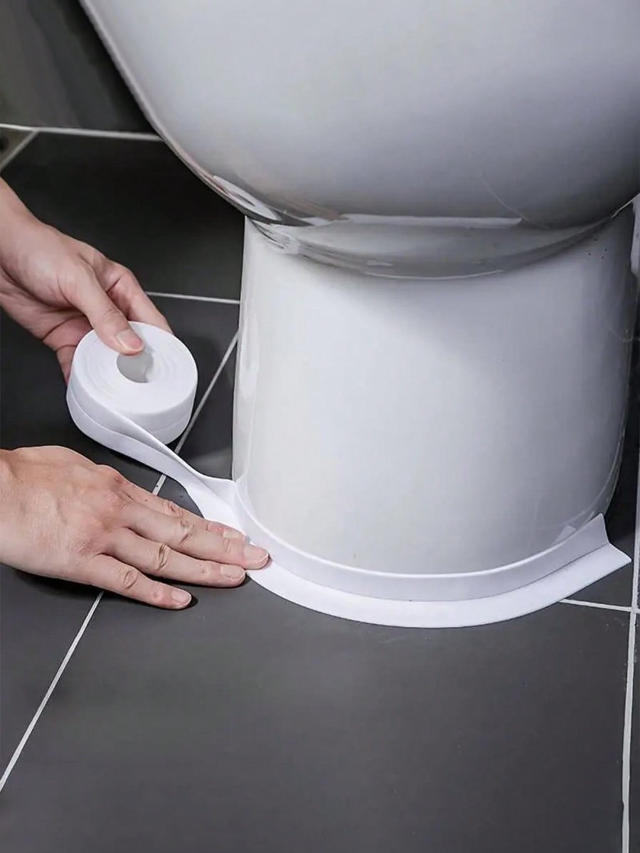 H2000P 1 rollo de cinta blanca impermeable y resistente al moho, tira de sellado autoadhesiva, tira de calafateo, adhesivo de calafateo, cinta de sellado impermeable de calafateo, adhesivo de borde de pared impermeable y de fregadero, suministros de limpieza, di