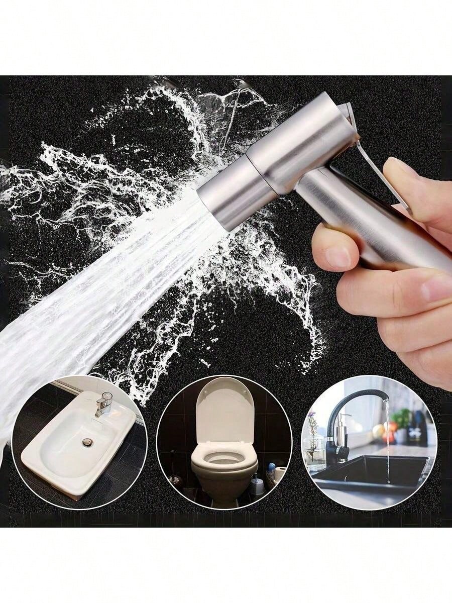 H2913P Cabeza De Rociado Manual Con Manguera, Cabezal De Rociado Para Inodoro De Acero Inoxidable, Cabezal De Rociado Manual Con Manguera, Utilizado Para Limpieza Femenina Y Ducha, Se Puede Instalar En La Pared O En El Inodoro - Imagen 6