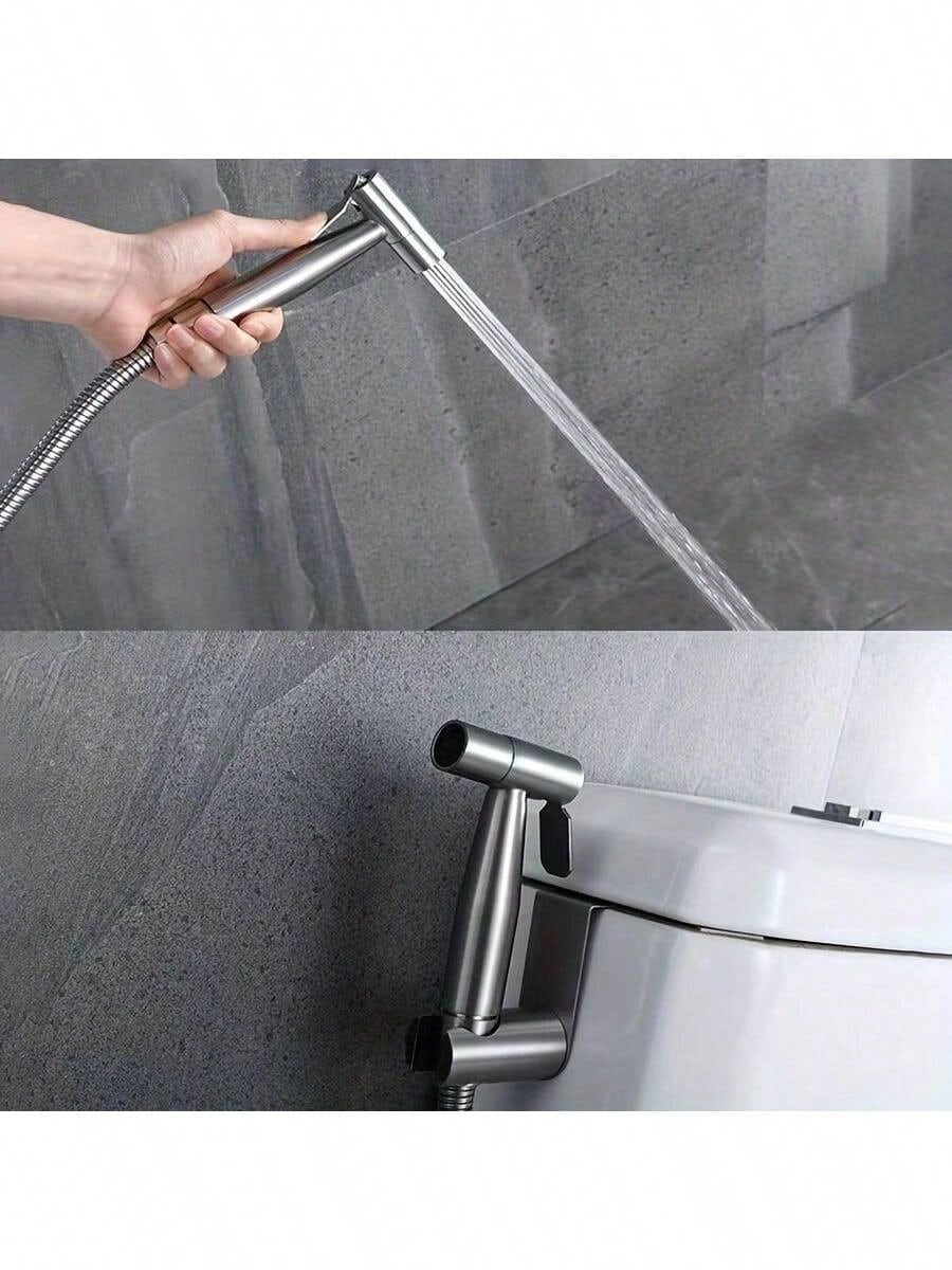 H2913P Cabeza De Rociado Manual Con Manguera, Cabezal De Rociado Para Inodoro De Acero Inoxidable, Cabezal De Rociado Manual Con Manguera, Utilizado Para Limpieza Femenina Y Ducha, Se Puede Instalar En La Pared O En El Inodoro - Imagen 9