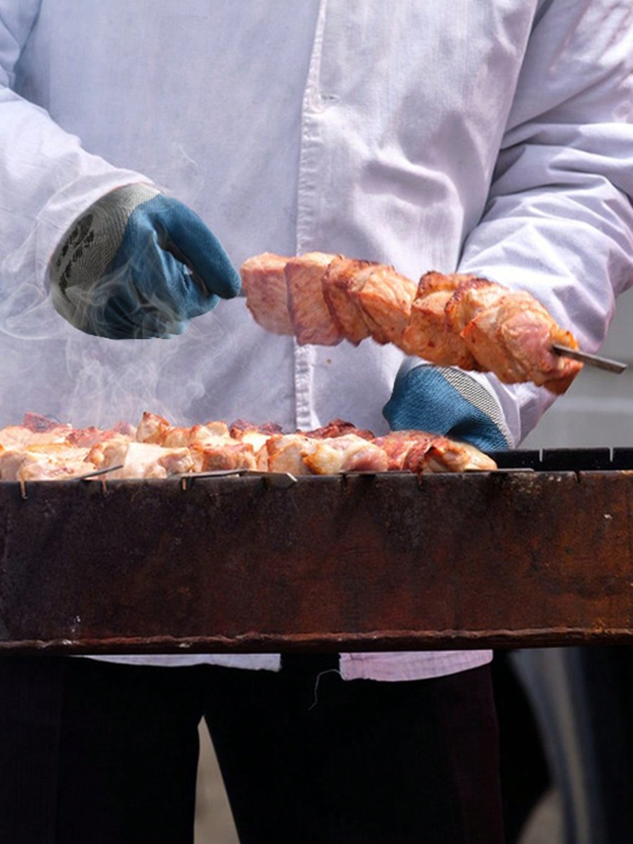 H2092P 2 pares de guantes de trabajo de jardÃn, guantes de trabajo resistentes a cortes, cómodos guantes de jardinerÃa, duraderos guantes de mecánico y flexibles guantes de pesca, guantes de barbacoa al aire libre, guantes de construcción de sitio - Imagen 4