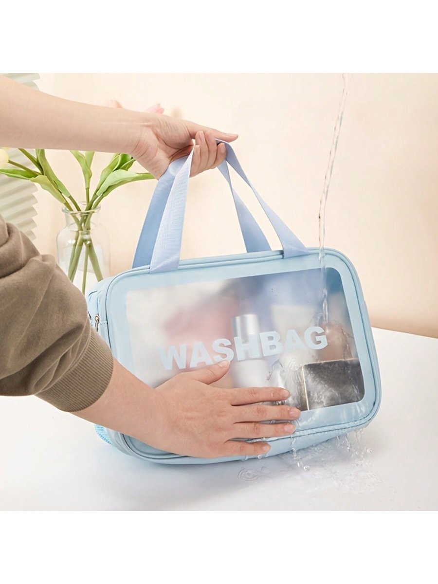 H1934P 1 pieza de gran tamaño duplicado separación seca y húmeda bolsa de cosméticos para viajes, bolsa de almacenamiento portátil con cremallera multifunción para salir, bolsa de hombro multifunción para mujeres reutilizable para el Black Friday, paquete de cui - Imagen 6