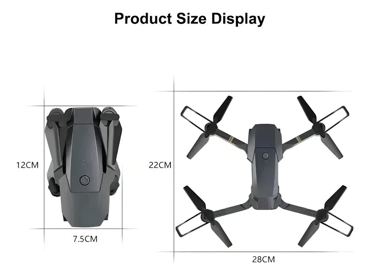 Drone 998 Plegable Con Camara Ideal Para Principiantes Negro HD 2.4 GHz - Imagen 7