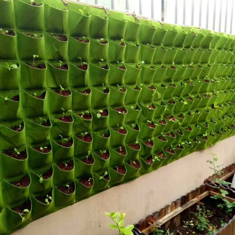 H2766P Bolsas de plantación con bolsillos para colgar en la pared, maceta de flores para el hogar, bolsa de cultivo para jardín, maceta Vertical de Suculentas, decoración del hogar, nuevo - Imagen 3
