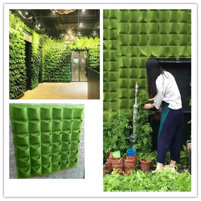 H2766P Bolsas de plantación con bolsillos para colgar en la pared, maceta de flores para el hogar, bolsa de cultivo para jardín, maceta Vertical de Suculentas, decoración del hogar, nuevo - Imagen 5