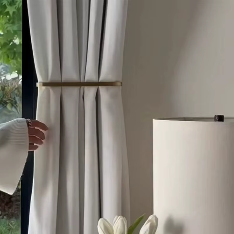 H2384P Alzapaños para cortinas, juego de 2 corbatas para cortinas de parabrisas, cenefa montada en la pared, corbatas decorativas para cortinas de parabrisas de Metal - Imagen 3