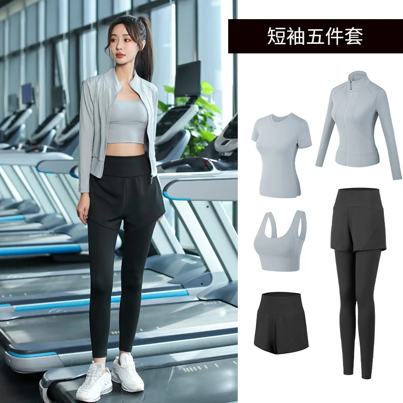 H3446P Conjunto de Yoga de Fitness para mujer, ropa atlética de entrenamiento, camisa de manga larga, sujetadores de gimnasio, Leggings de cintura alta, ropa deportiva ajustada - Imagen 6