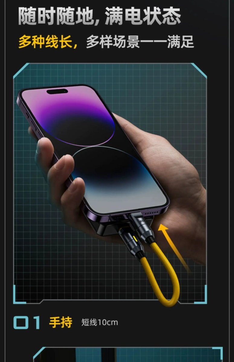 H2914P Cable de datos Aohi Spring Cables de carga rápida futuros Línea de carga rápida tipo C Líneas de datos portátiles Cables de compatibilidad con múltiples dispositivos - Imagen 7